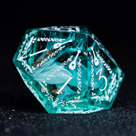 URWizards D&D Resin Eternal Forest Engraved Dice Set Bard Style - Urwizards