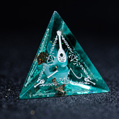 URWizards D&D Resin Eternal Forest Engraved Dice Set Bard Style - Urwizards