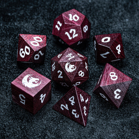 URWizards D&D Purpleheart Wood Dice Set - Urwizards