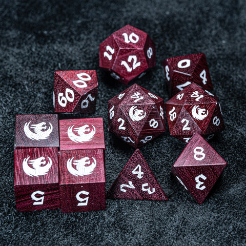 URWizards D&D Purpleheart Wood Dice Set - Urwizards