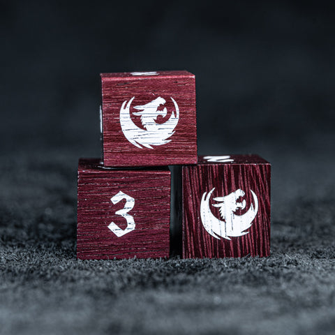 URWizards D&D Purpleheart Wood Dice Set - Urwizards