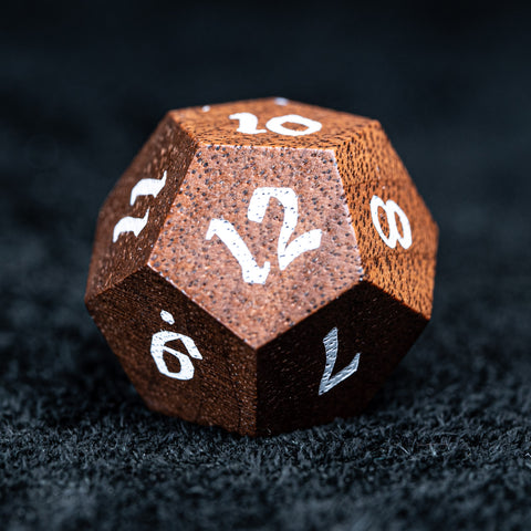URWizards D&D Walnut Wood Dice Set - Urwizards