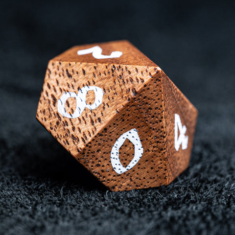 URWizards D&D Walnut Wood Dice Set - Urwizards