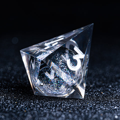 URWizards D&D Liquid Heart Resin Engraved Dice Set Dark - Urwizards