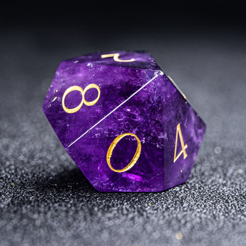 URWizards D&D Obsidian Gemstone Engraved Dice Set F*CK Style - Urwizards