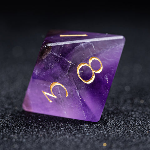URWizards D&D Obsidian Gemstone Engraved Dice Set F*CK Style - Urwizards