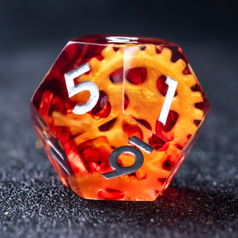 URWizards D&D Sharp Edge Gear Resin Dice Set - Urwizards