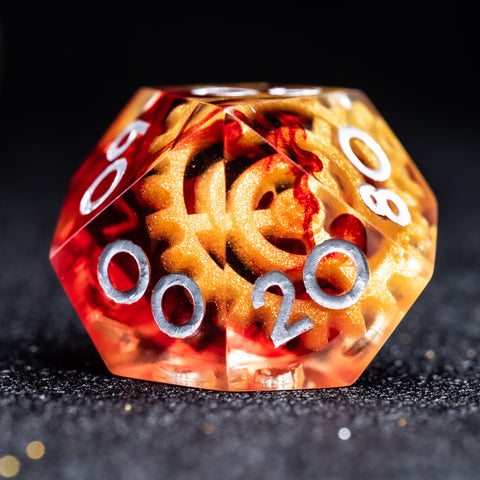 URWizards D&D Sharp Edge Gear Resin Dice Set - Urwizards