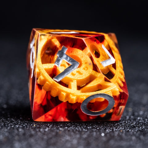 URWizards D&D Sharp Edge Gear Resin Dice Set - Urwizards