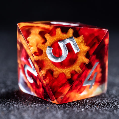 URWizards D&D Sharp Edge Gear Resin Dice Set - Urwizards