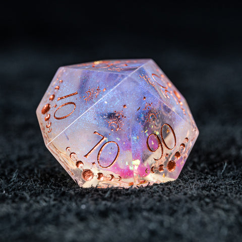 URWizards D&D Resin Fairy Engraved Dice Set Lunar Eclipse - Urwizards