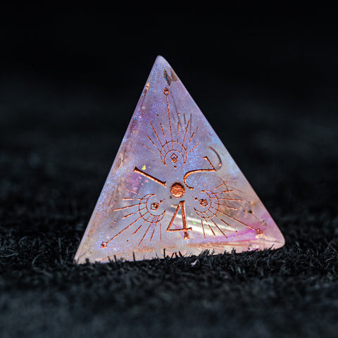 URWizards D&D Resin Fairy Engraved Dice Set Lunar Eclipse - Urwizards
