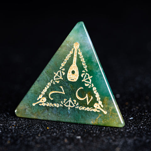 URWizards D&D Indian Agate Engraved Dice Set Bard Style - Urwizards