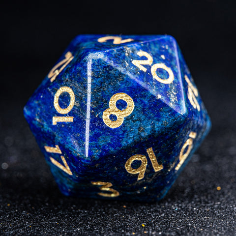 URWizards D&D Lapis Lazuli Gemstone Engraved Dice Set F*CK Style - Urwizards