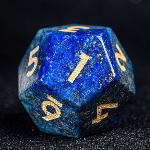URWizards D&D Lapis Lazuli Gemstone Engraved Dice Set F*CK Style - Urwizards