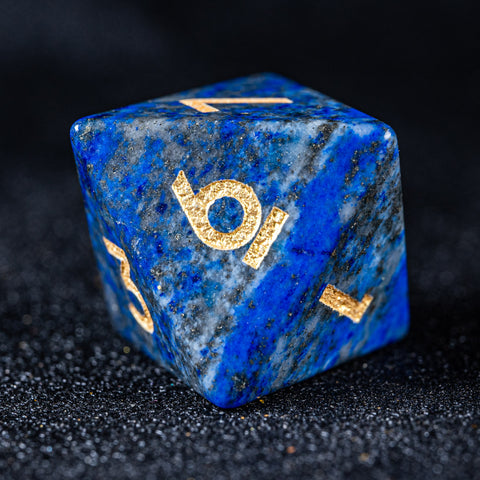 URWizards D&D Lapis Lazuli Gemstone Engraved Dice Set F*CK Style - Urwizards