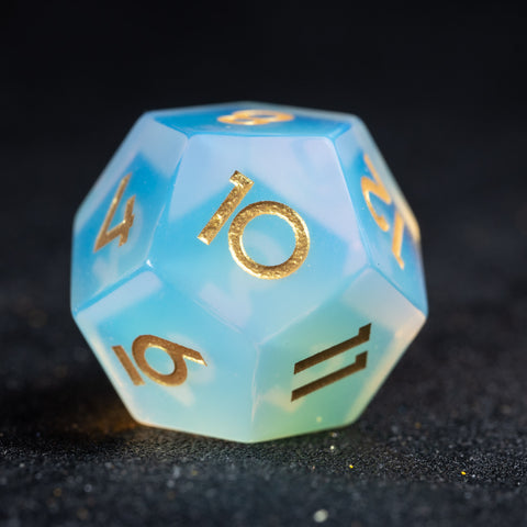 URWizards D&D Opalite Gemstone Engraved Dice Set F*CK Style - Urwizards