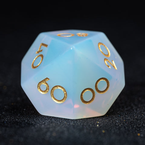 URWizards D&D Opalite Gemstone Engraved Dice Set F*CK Style - Urwizards