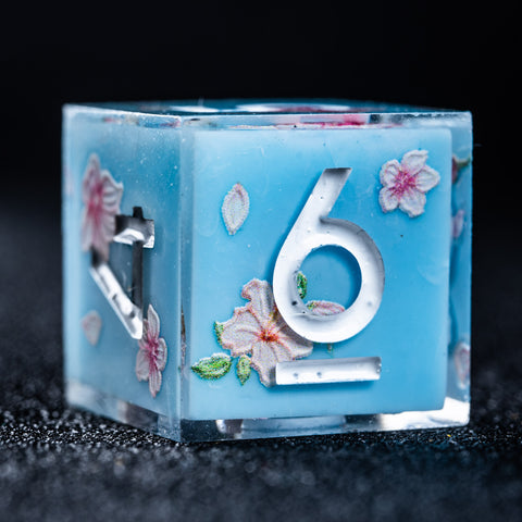 URWizards Inner-dice Handmade Sharp Edge Resin Dice Set -Blossom- - Urwizards