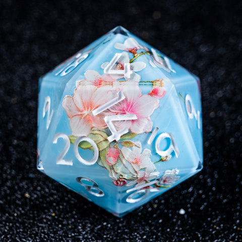 URWizards Inner-dice Handmade Sharp Edge Resin Dice Set -Blossom- - Urwizards