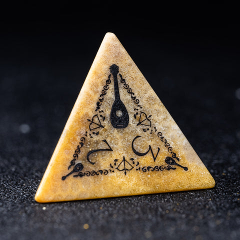 URWizards D&D Coral Fossil Engraved Dice Set Bard Style - Urwizards