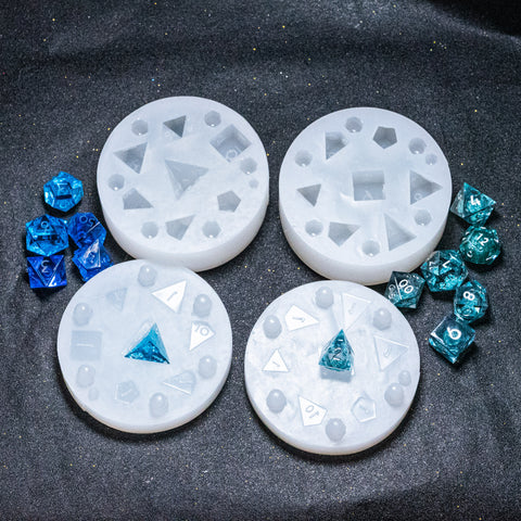 Silicone Sharp Edge Dice Mold - 7 Dice Set - Urwizards