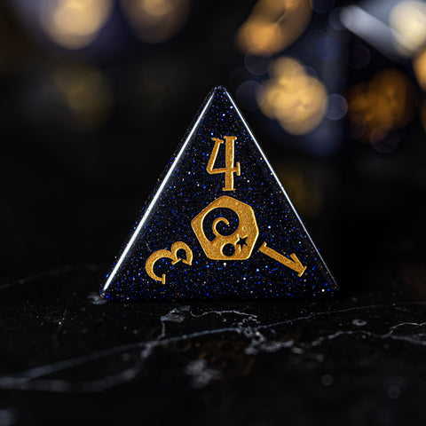 URWizards Dnd Blue Sandstone Engraved Dice Set Animal Crossing Style - Urwizards