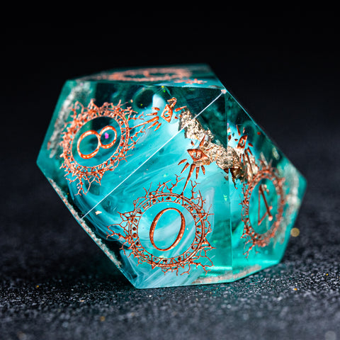 URWizards D&D Resin Eternally Forest Engraved Dice Set Warlock Style - Urwizards
