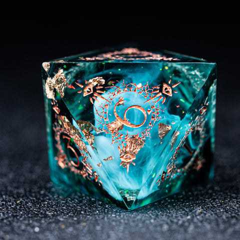 URWizards D&D Resin Eternally Forest Engraved Dice Set Warlock Style - Urwizards