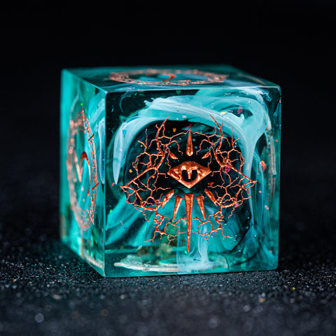 URWizards D&D Resin Eternally Forest Engraved Dice Set Warlock Style - Urwizards