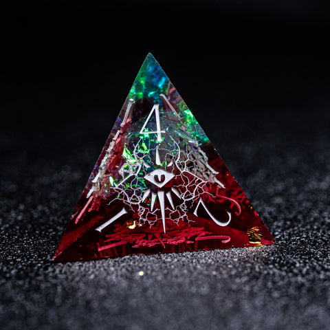URWizards D&D Resin Toxic Glitter Engraved Dice Set Warlock Style - Urwizards