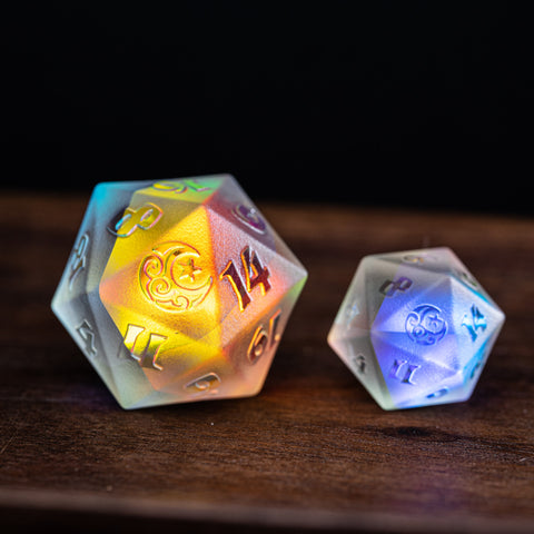 URWizards Dnd Engraved Giant 30mm D20 Raised Moon & Star - Urwizards