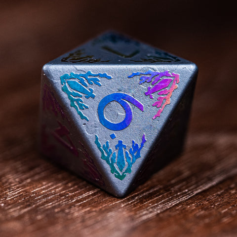 URWizards Hematite Raised Plating Dice Set Paladin - Urwizards