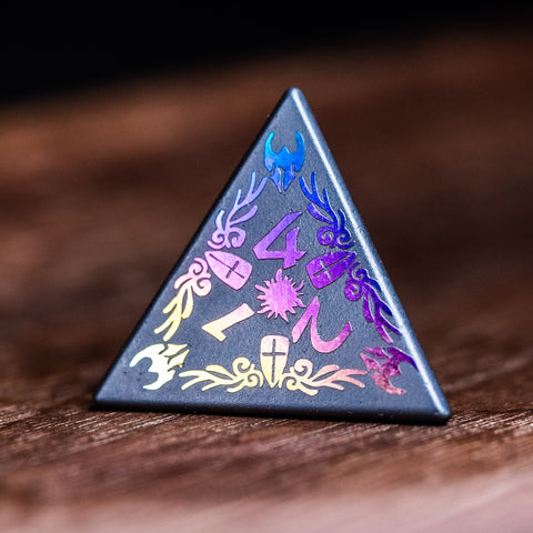 URWizards Hematite Raised Plating Dice Set Paladin - Urwizards