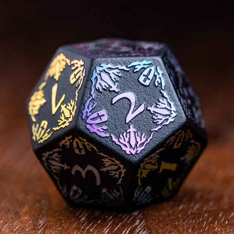 URWizards Obsidian Raised Plating Dice Set Paladin - Urwizards