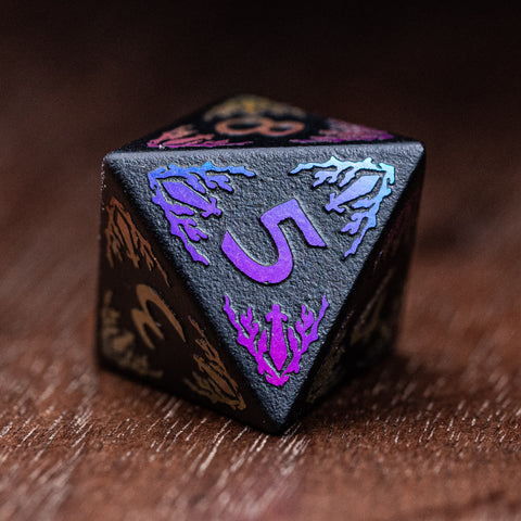 URWizards Obsidian Raised Plating Dice Set Paladin - Urwizards