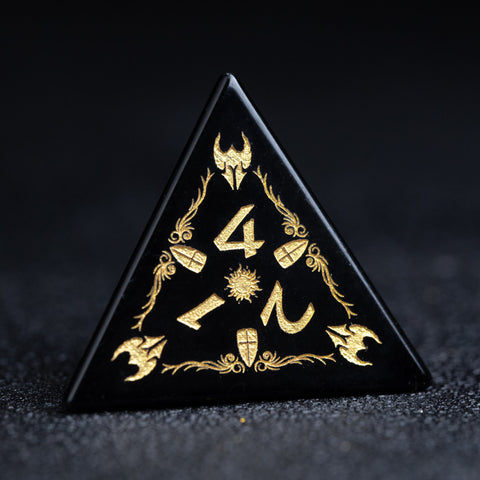 URWizards Obsidian Engraved Dice Set Paladin - Urwizards