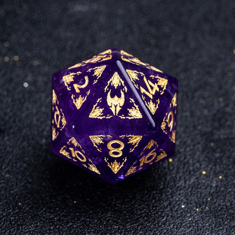 URWizards Amethyst Engraved Dice Set Paladin - Urwizards