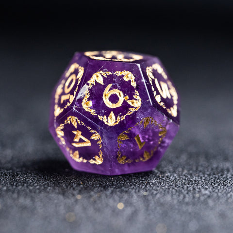 URWizards Amethyst Engraved Dice Set Paladin - Urwizards