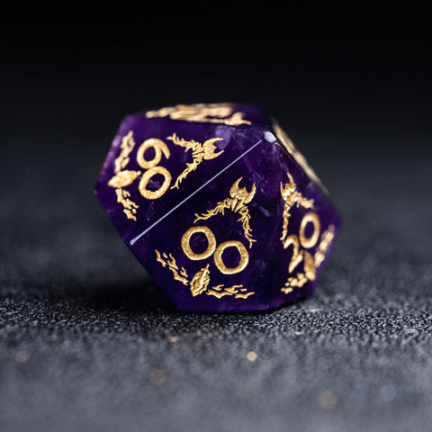 URWizards Amethyst Engraved Dice Set Paladin - Urwizards