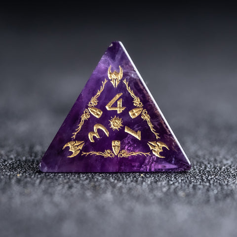 URWizards Amethyst Engraved Dice Set Paladin - Urwizards