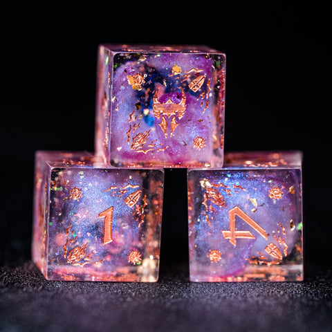 URWizards Dnd Resin Fairy Engraved Dice Set Paladin - Urwizards
