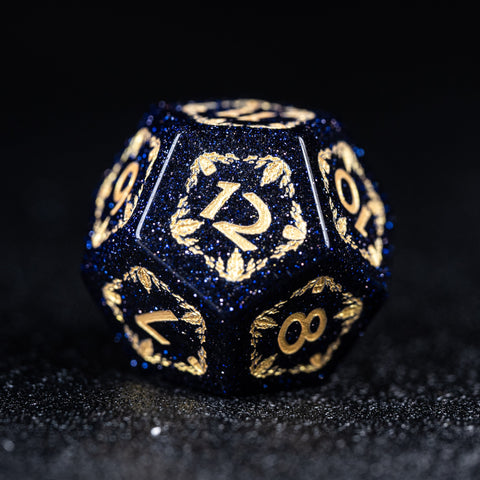 URWizards Blue Sandstone Engraved Dice Set Paladin - Urwizards