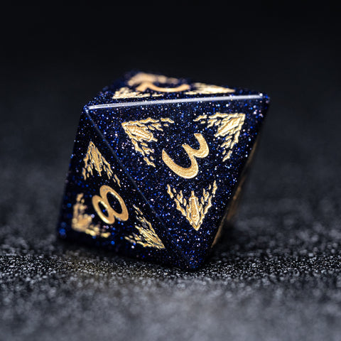 URWizards Blue Sandstone Engraved Dice Set Paladin - Urwizards