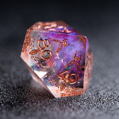URWizards Dnd Resin Fairy Engraved Dice Set Paladin - Urwizards