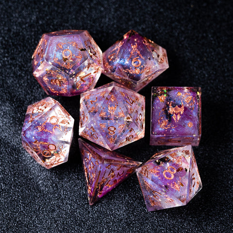 URWizards Dnd Resin Fairy Engraved Dice Set Paladin - Urwizards