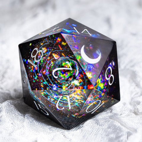 URWizards D&D Resin Engraved Dice Set The Galaxy Moon - Urwizards