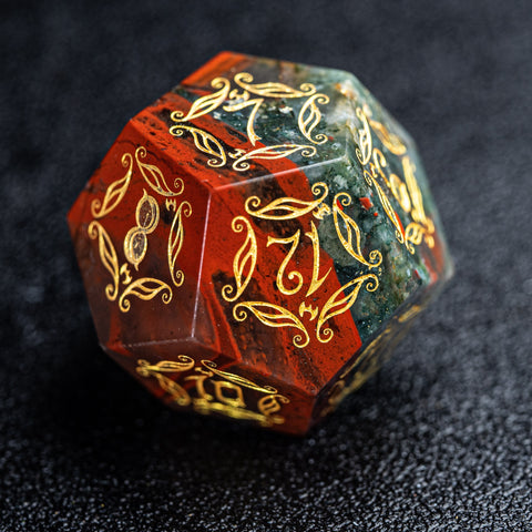 URWizards D&D Blood stone Engraved Dice Set Blood Hunter Style - Urwizards