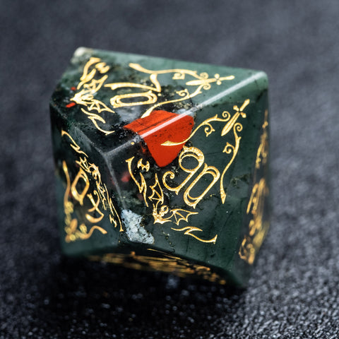 URWizards D&D Blood stone Engraved Dice Set Blood Hunter Style - Urwizards