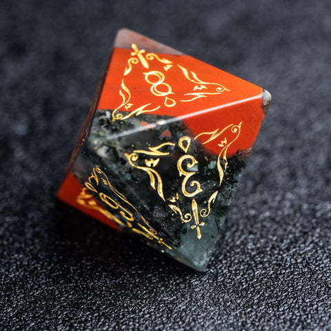 URWizards D&D Blood stone Engraved Dice Set Blood Hunter Style - Urwizards